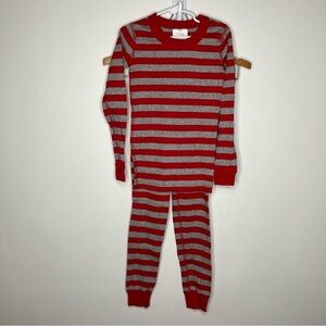 Hanna Andersson red & gray striped pajamas‎ size 5